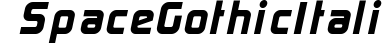 Space Gothic Italic preview