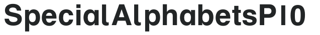 SpecialAlphabetsP10 preview