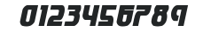 Speedwagon Condensed Italic numbers preview