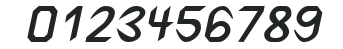 Spike-Condensed Bold Italic numbers preview