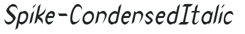 Spike-Condensed Italic preview