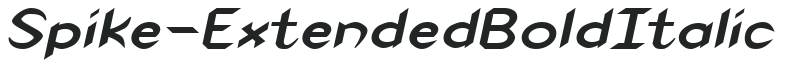 Spike-Extended Bold Italic preview