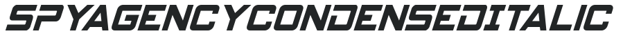 Spy Agency Condensed Italic preview