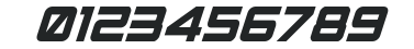 Spy Agency Condensed Italic numbers preview