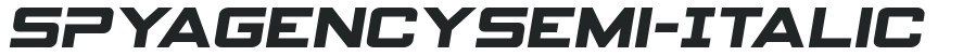 Spy Agency Semi-Italic preview