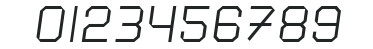 Square45-ThinItalic numbers preview