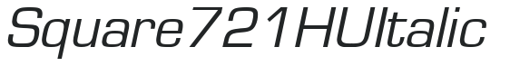 Square 721 HU Italic preview