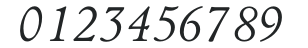 StanhopeLightItalic numbers preview