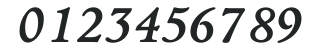 StanhopeMediumItalic numbers preview