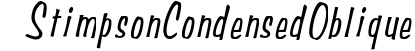 StimpsonCondensed Oblique preview