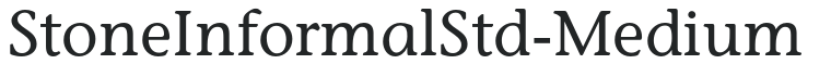 StoneInformalStd-Medium letters preview