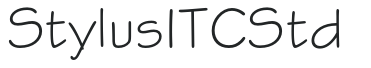 StylusITCStd letters preview
