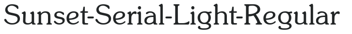 Sunset-Serial-Light-Regular letters preview