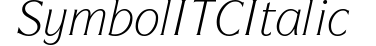 Symbol ITC Italic preview