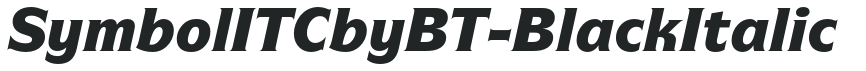 SymbolITCbyBT-BlackItalic preview