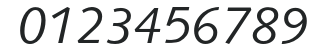 Symphony CG Italic numbers preview