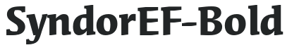 SyndorEF-Bold preview