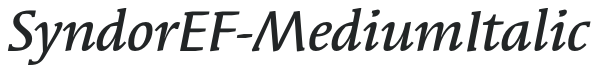 SyndorEF-MediumItalic preview