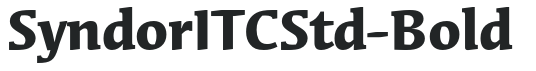 SyndorITCStd-Bold letters preview