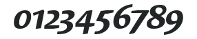 SyndorOSITC-Bold Italic numbers preview