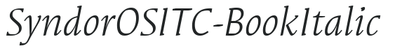 SyndorOSITC-Book Italic preview