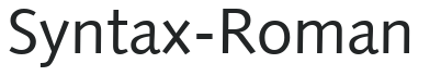 Syntax-Roman letters preview
