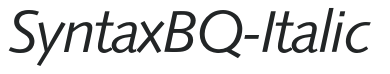 SyntaxBQ-Italic preview