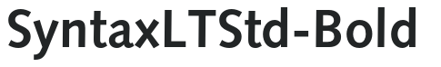 SyntaxLTStd-Bold letters preview