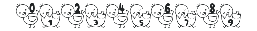 T-piyo Font numbers preview