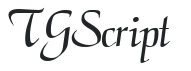 TGScript letters preview