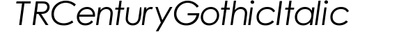 TR Century Gothic  Italic preview