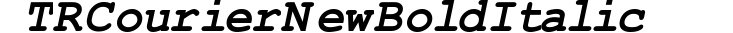TR Courier New  Bold Italic preview