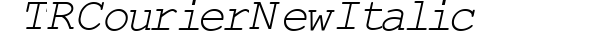 TR Courier New  Italic preview