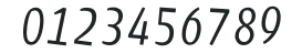 TabardEF-RegularItalic numbers preview