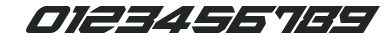 Tarrget Condensed Italic numbers preview