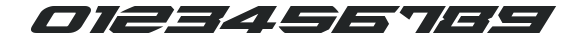 Tarrget Expanded Italic numbers preview
