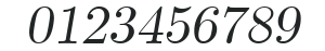 TeXplus EM Italic numbers preview