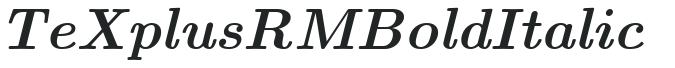 TeXplus RM Bold Italic preview