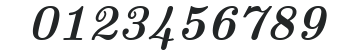 TeXplus RM Bold Italic numbers preview