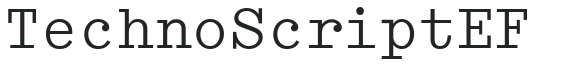 TechnoScriptEF letters preview