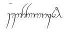 Tengwar Cursive numbers preview