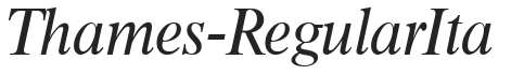 Thames-RegularIta letters preview