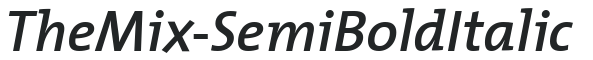 TheMix-SemiBold Italic preview