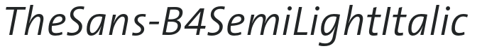 TheSans-B4SemiLightItalic preview