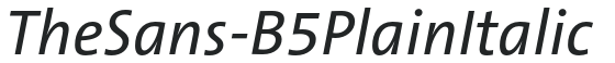 TheSans-B5PlainItalic preview