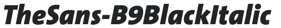 TheSans-B9BlackItalic preview