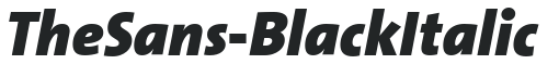 TheSans-Black Italic preview