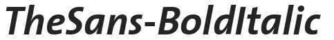 TheSans-Bold Italic preview