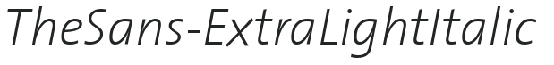 TheSans-ExtraLight Italic preview