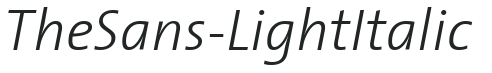 TheSans-Light Italic preview